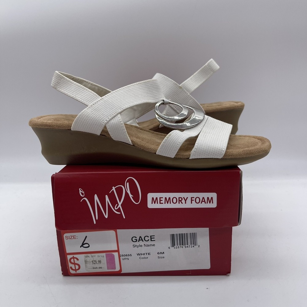 IMPO Gace Women's Size 6 Stretch Memory Foam Sandals 280695 Casual Shoes